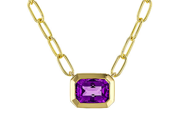 A329-24166: NECKLACE .82 AMETHYST (18")