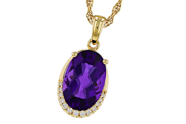A329-26820: NECKLACE 2.70 AMETHYST 2.76 TGW (12x8MM OV)