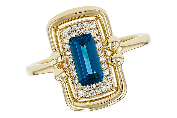 A330-09584: LDS RG .84 LONDON BLUE TOPAZ .96 TGW (8x4MM LBT)