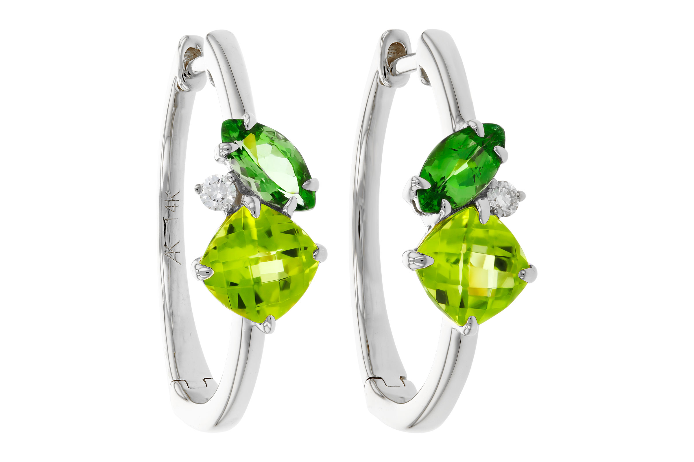 A330-11375: EARRINGS 1.69 TW SEMI-PREC (PER,TSAV) 1.73 TGW