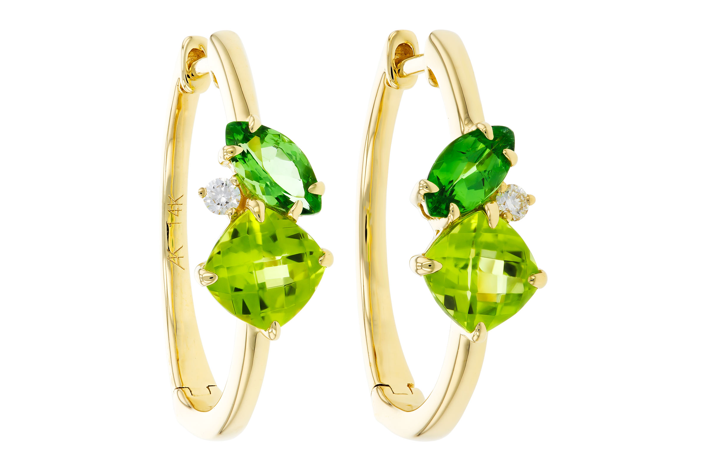 A330-11375: EARRINGS 1.69 TW SEMI-PREC (PER,TSAV) 1.73 TGW