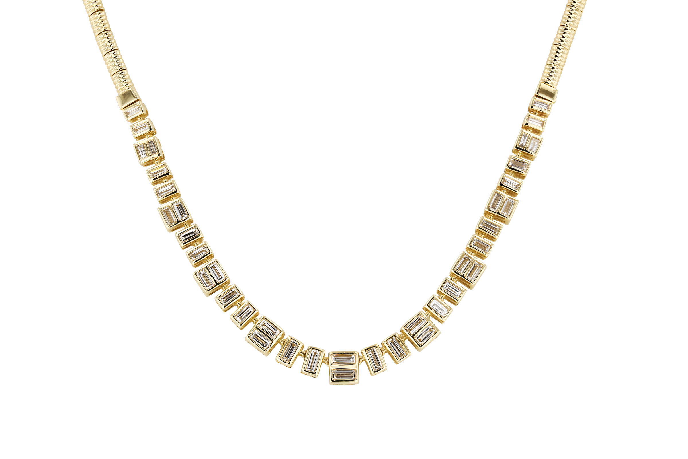 A330-11402: NECKLACE 1.80 TW BAGUETTES (17")