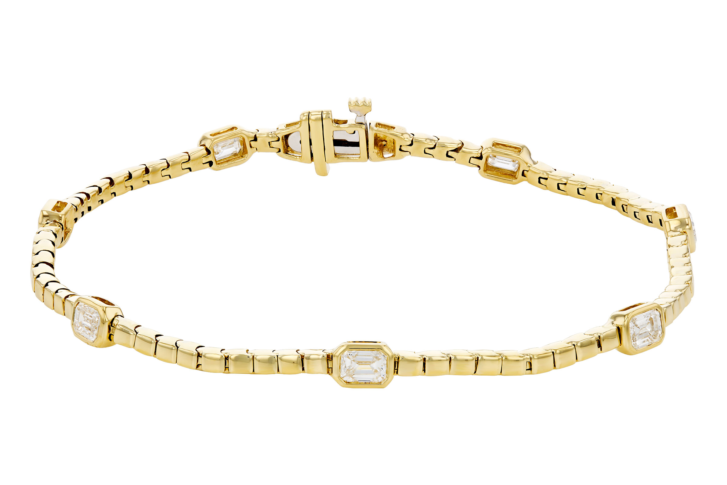 A330-11420: BRACELET 1.32 TW EMERALD CUT DIA (7")