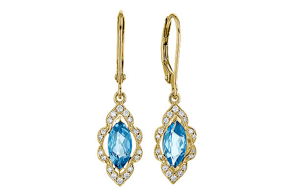 B327-44175: EARR 1.02 TW BLUE TOPAZ 1.17 TGW