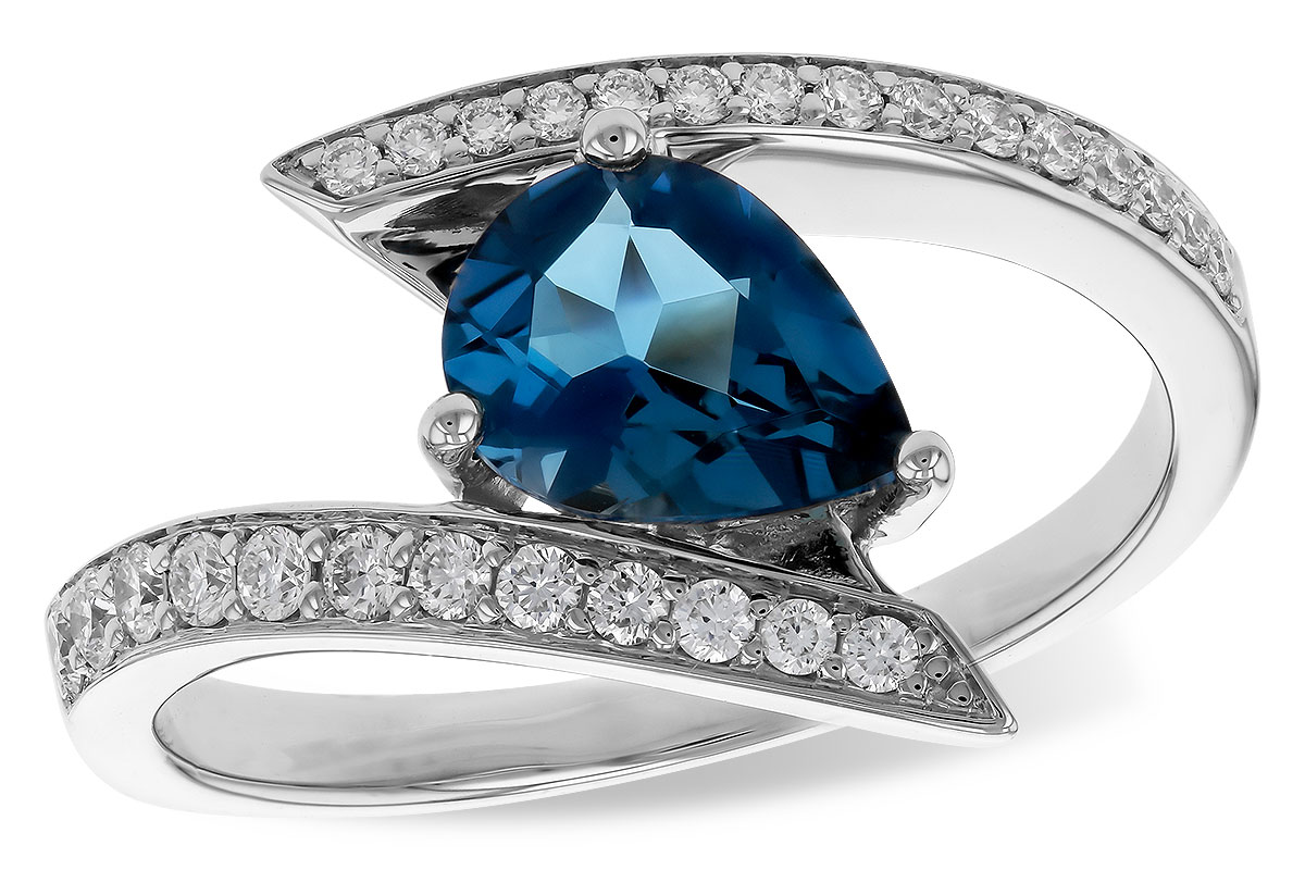B329-19575: LDS RG 1.04 LONDON BLUE TOPAZ 1.28 TGW (8x6MM)