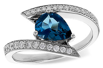 B329-19575: LDS RG 1.04 LONDON BLUE TOPAZ 1.28 TGW (8x6MM)