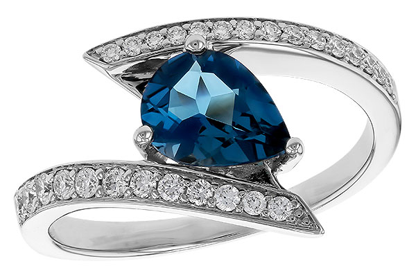 B329-19575: LDS RG 1.04 LONDON BLUE TOPAZ 1.28 TGW (8x6MM)
