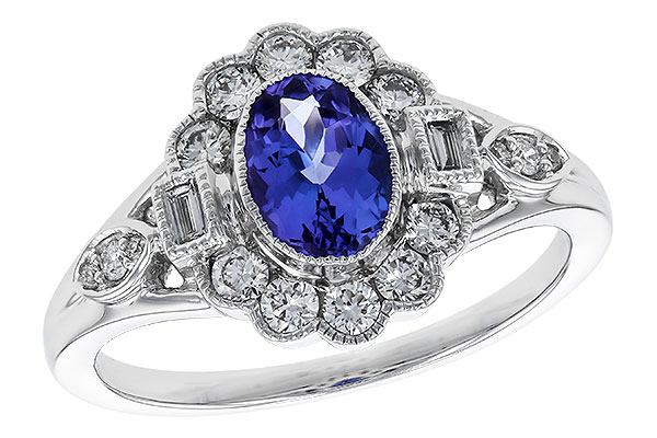 B329-19602: LDS RG .80 TANZANITE 1.20 TGW (7x5MM OV)