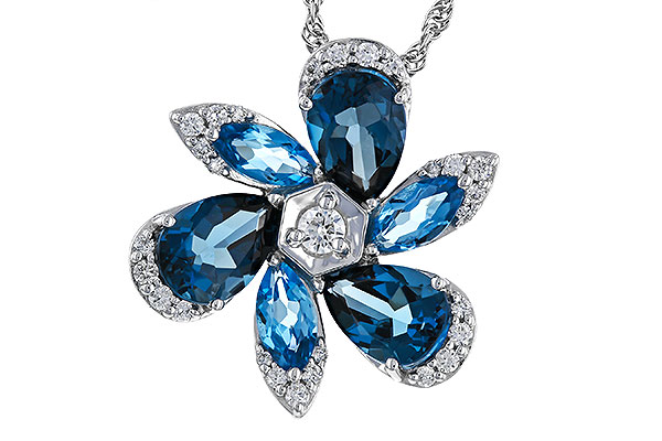 B329-22302: NECKLACE 3.03 BLUE TOPAZ 3.22 TGW
