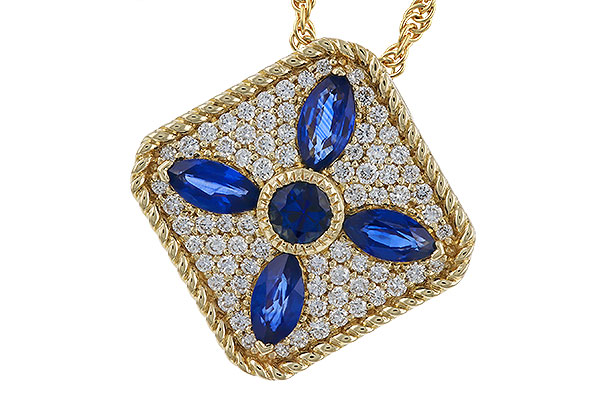 B329-23193: NECKLACE .89 TW SAPPHIRE 1.20 TGW