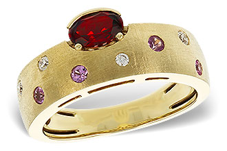 B329-25066: LDS RG .58 MULTI CLR (GAR & PINK SAPP) .66 TGW