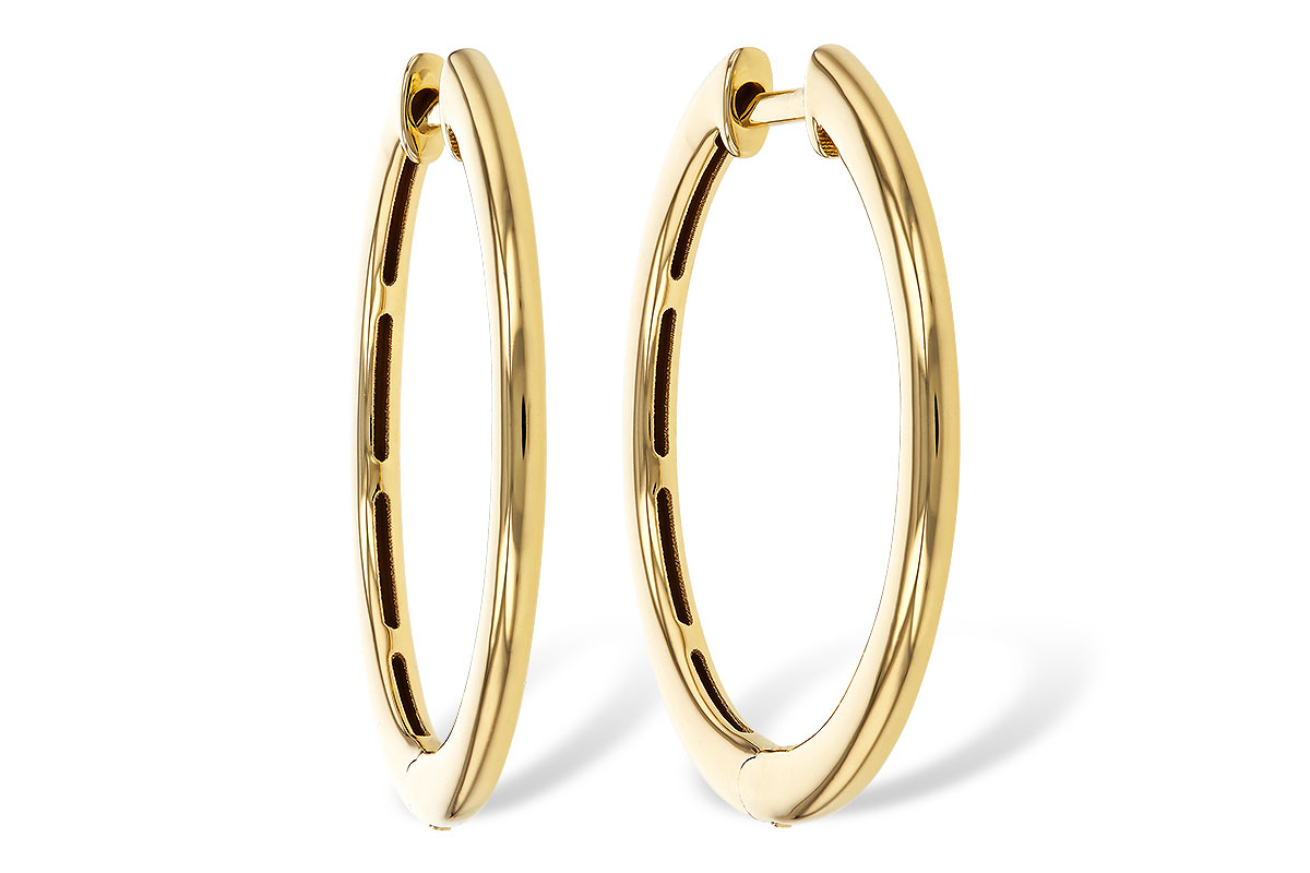 B329-25929: GOLD EARRINGS (24MM)