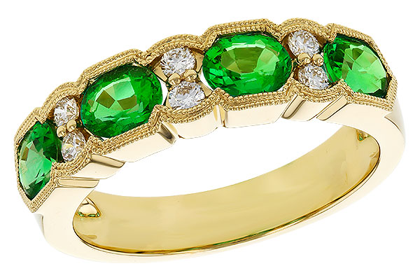 B329-25975: LDS WED RG 1.20 EMERALD 1.38 TGW (5x4MM EMER)