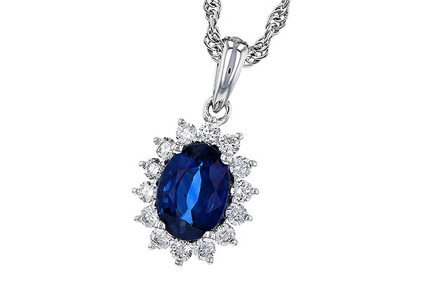 B329-25993: NECKLACE .85 SAPPHIRE 1.07 TGW (7x5MM SAPP)
