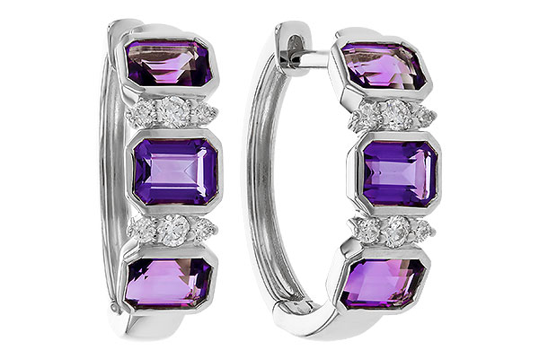 B329-26848: EARRING 1.05 TW AMETHYST 1.16 TGW