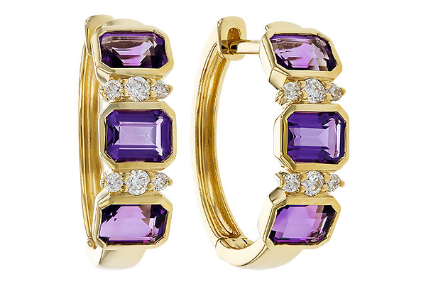 B329-26848: EARRING 1.05 TW AMETHYST 1.16 TGW
