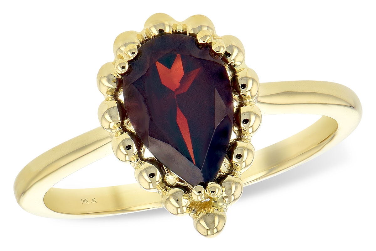 C243-76893: LDS GARNET RING 1.38 CT