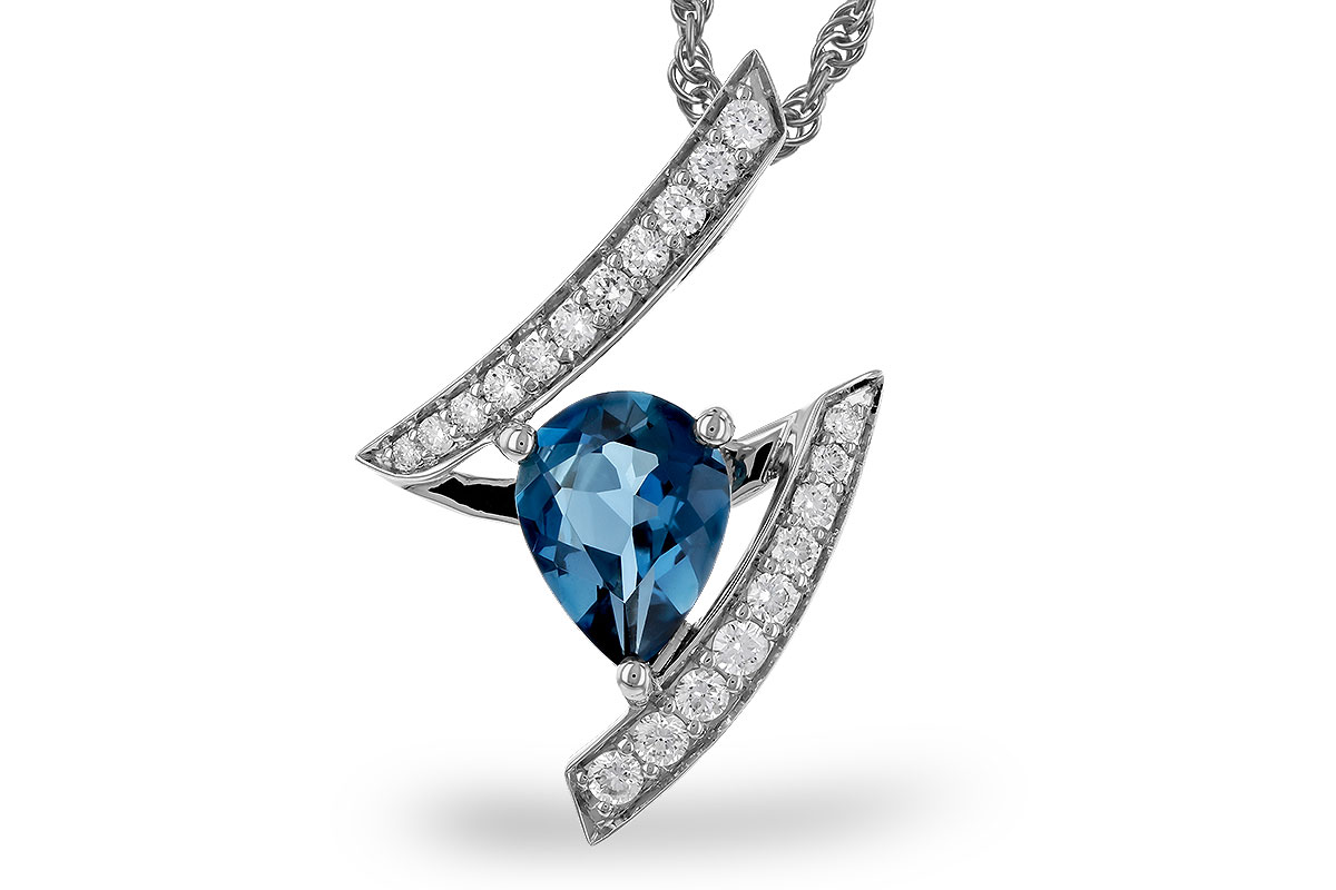 C329-19575: NECK 1.04 LONDON BLUE TOPAZ 1.23 TGW (8x6MM)