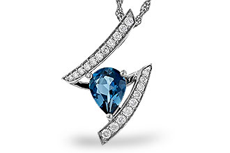 C329-19575: NECK 1.04 LONDON BLUE TOPAZ 1.23 TGW (8x6MM)
