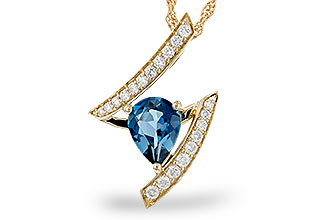 C329-19575: NECK 1.04 LONDON BLUE TOPAZ 1.23 TGW (8x6MM)