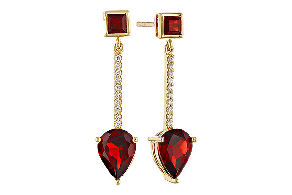 C329-20466: EARRINGS 2.70 TW GARNET 2.77 TGW