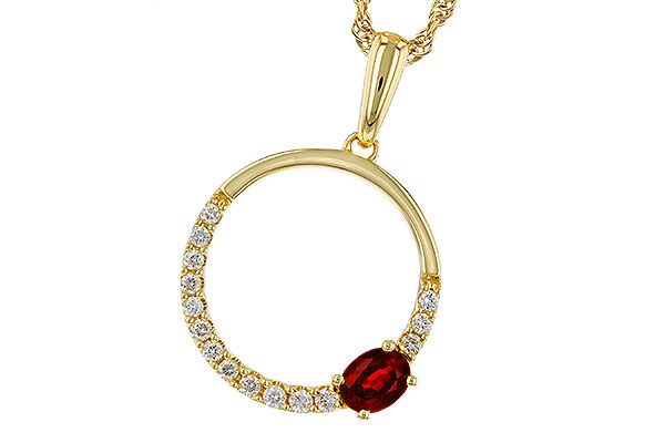 C329-21375: NECKLACE .26 RUBY .41 TGW