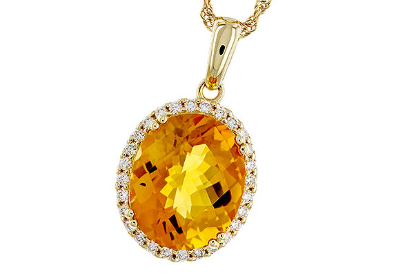 C329-21420: NECKLACE 3.85 CITRINE 4.07 TGW (12x10MM OV)
