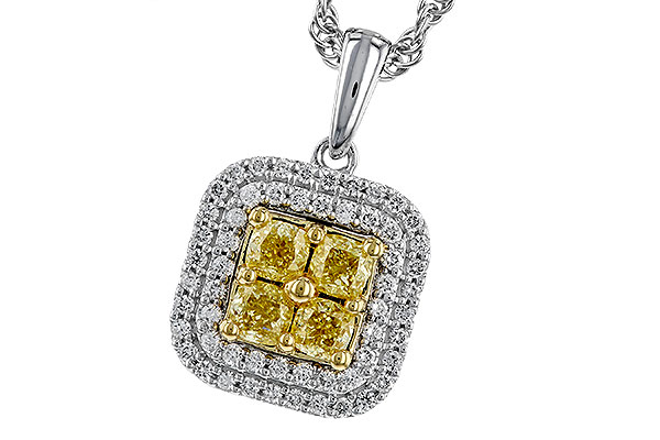 C329-22302: NECK .52 FANCY YELLOW DIAMONDS .72 TW
