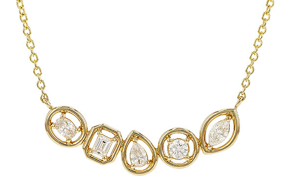 C329-25011: NECKLACE .50 TW FANCY CUT DIAS (18")
