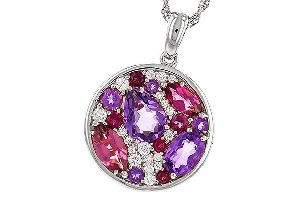 C329-25084: NECK 1.83 TW SEMI-PRECIOUS (P.TOUR, AMY) 2.00 TGW