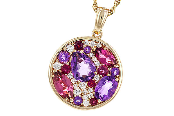 C329-25084: NECK 1.83 TW SEMI-PRECIOUS (P.TOUR, AMY) 2.00 TGW