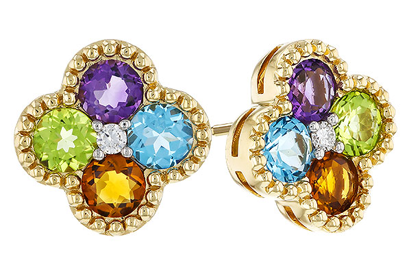 C329-26857: EARRINGS 1.88 SEMI-PREC (AMY,BT,CIT,PER) 1.93 TGW
