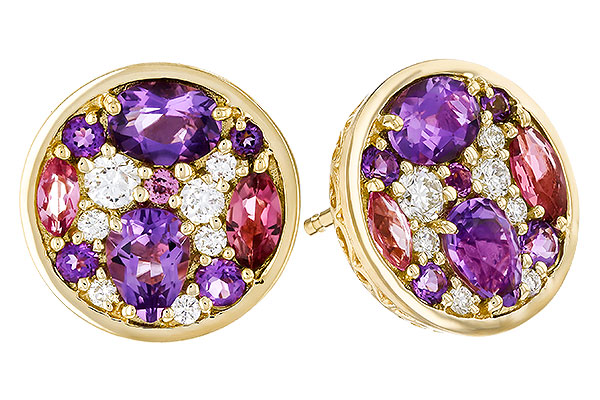 C329-26902: EARR .82 TW SEMI-PRECIOUS (P.TOUR, AMY) .98 TGW