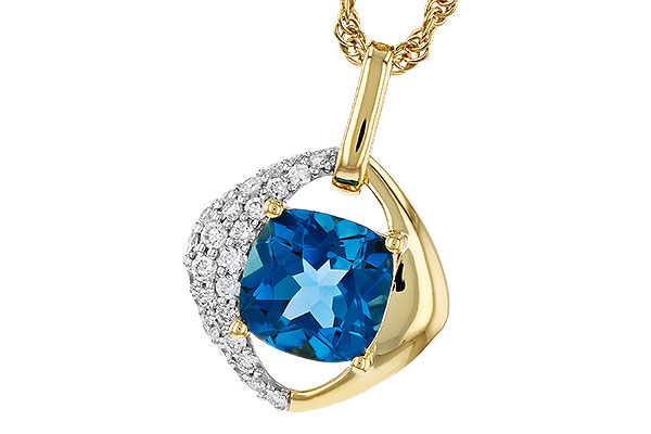 C330-09566: NECK 1.43 LONDON BLUE TOPAZ 1.62 TGW (7MM LBT)