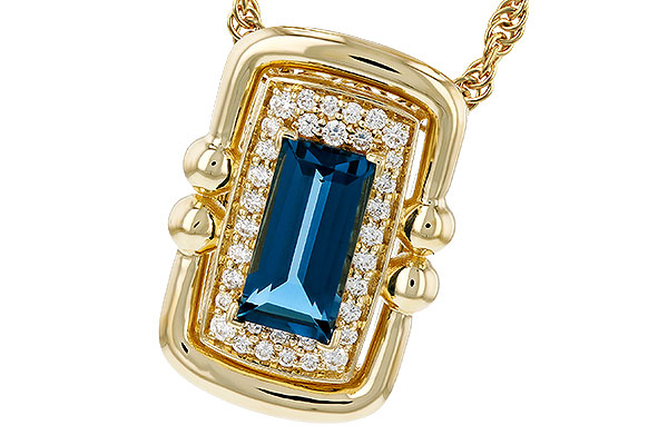 C330-09584: NECK .84 LONDON BLUE TOPAZ .96 TGW (8x4MM LBT)