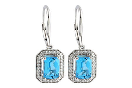 D241-94093: EARR 2.20 BLUE TOPAZ 2.36 TGW