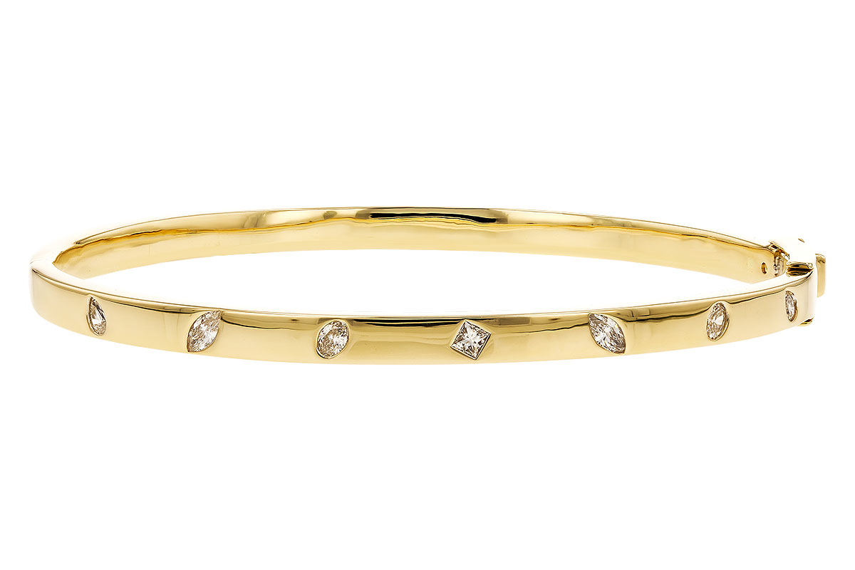 D328-34129: BANGLE .35 TW FANCY CUT DIAMONDS