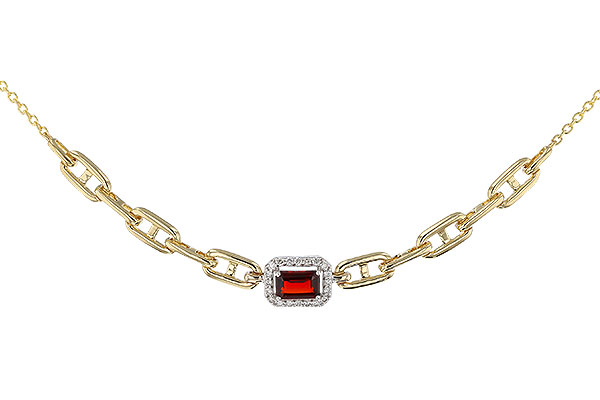 D329-20484: NECK .63 GARNET .75 TGW (6x4MM E.C. GAR / 18")