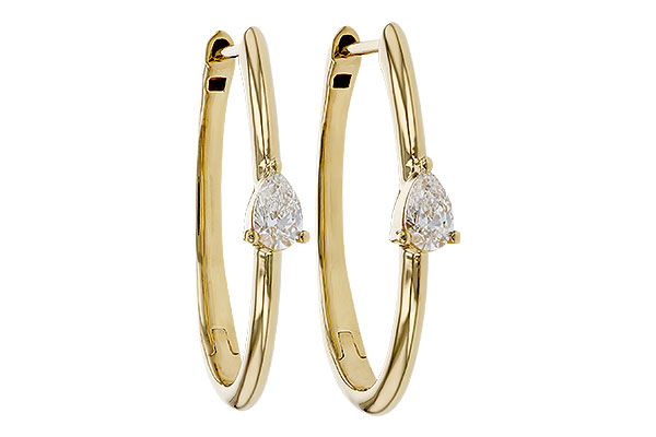 D329-20493: EARRINGS .45 TW PEAR DIAMONDS