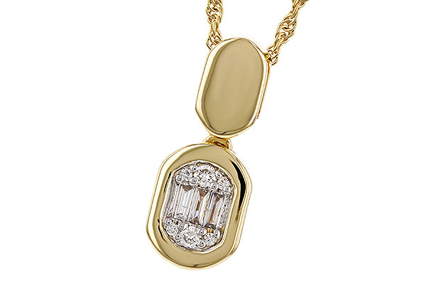 D329-24129: NECKLACE .07 TW BAG .12 TW