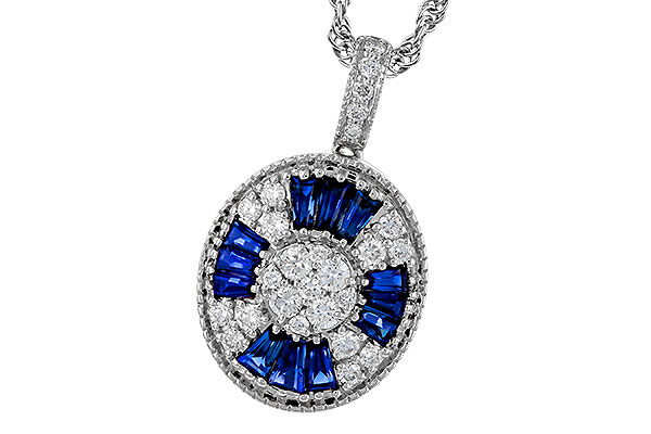 D329-25075: NECKLACE .56 TW SAPPHIRE .80 TGW