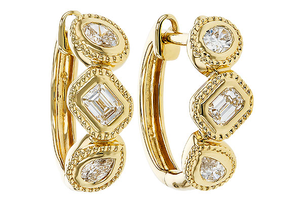 D329-25984: EARRINGS .42 TW FANCY CUT DIAS