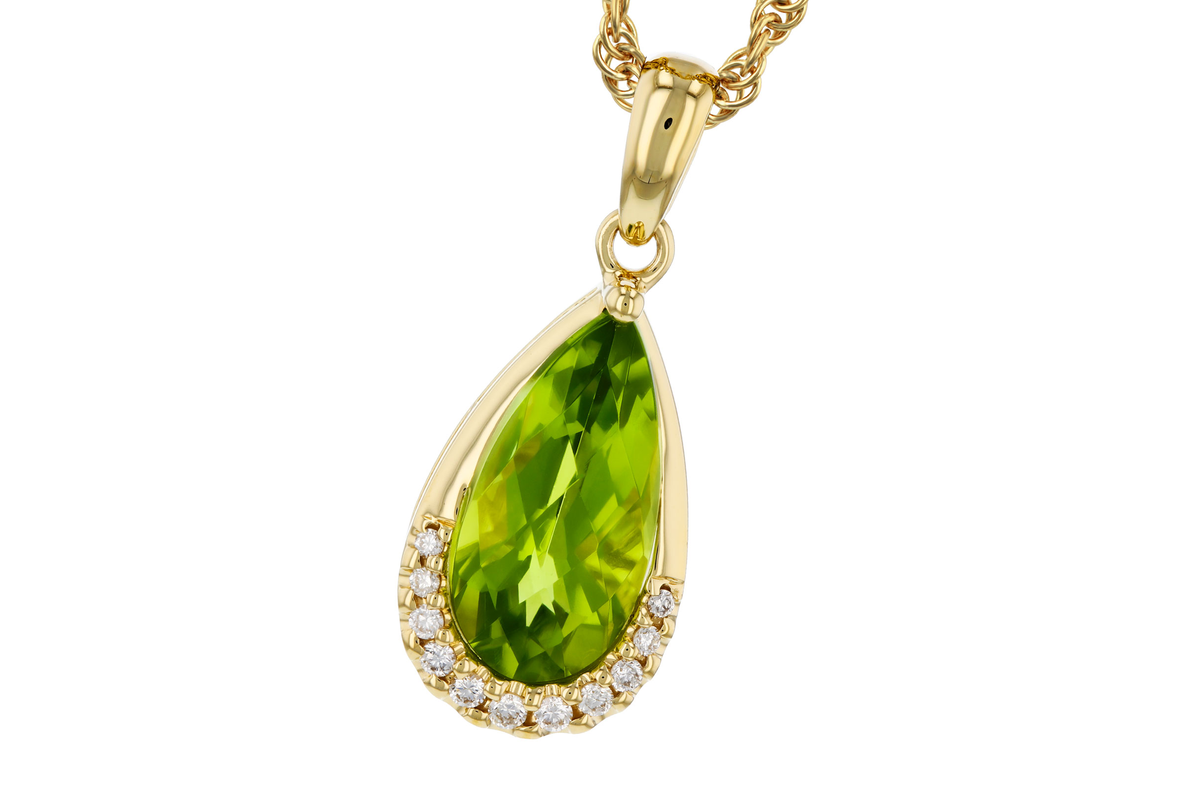 D330-11375: NECK 1.94 PERIDOT 2.00 TGW (12x6MM PS)