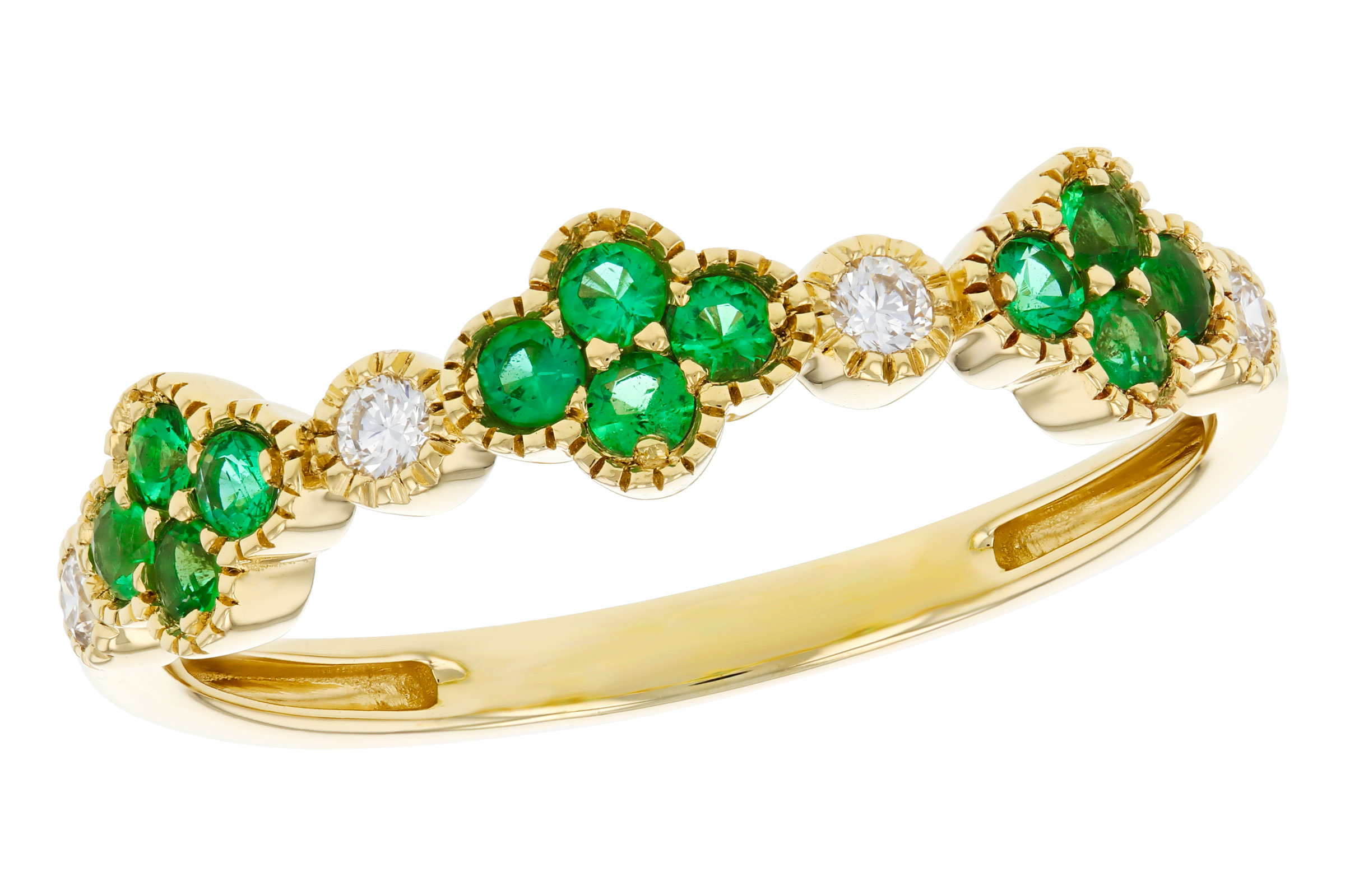 D330-12293: LDS WED RG .18 TW EMERALD .26 TGW