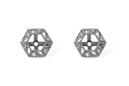 E054-72284: EARRING JACKETS .08 TW (FOR 0.50-1.00 CT TW STUDS)