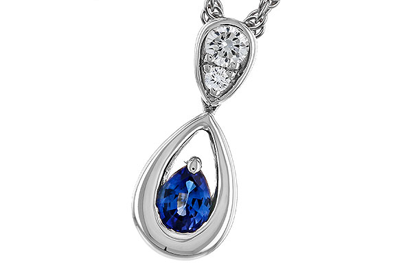 E329-21411: NECKLACE .21 SAPPHIRE .27 TGW (4x3 SAPP)