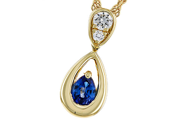 E329-21411: NECKLACE .21 SAPPHIRE .27 TGW (4x3 SAPP)