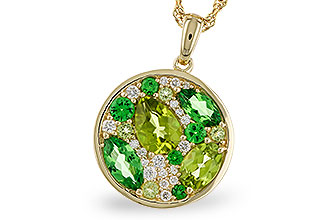 E329-22293: NECK 2.20 TW SEMI-PRECIOUS (TSAV, PER) 2.37 TGW