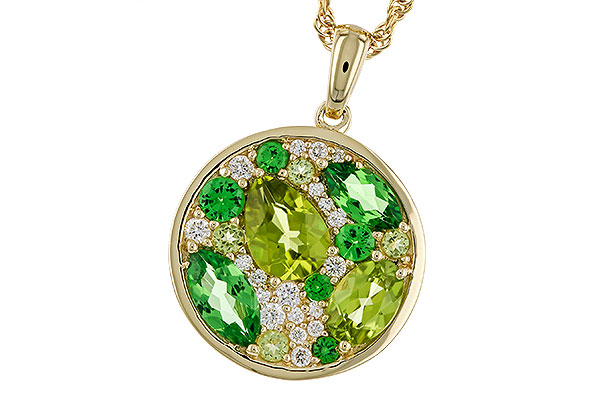 E329-22293: NECK 2.20 TW SEMI-PRECIOUS (TSAV, PER) 2.37 TGW