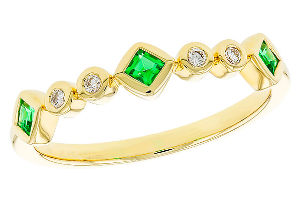 E329-23256: LDS WED RG .14 TW EMERALD .19 TGW